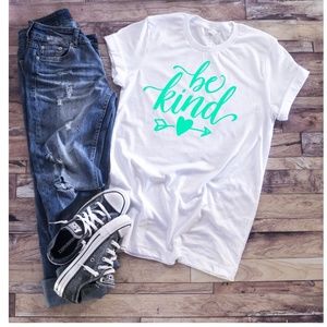 Be Kind Custom Graphic Tee - Teal